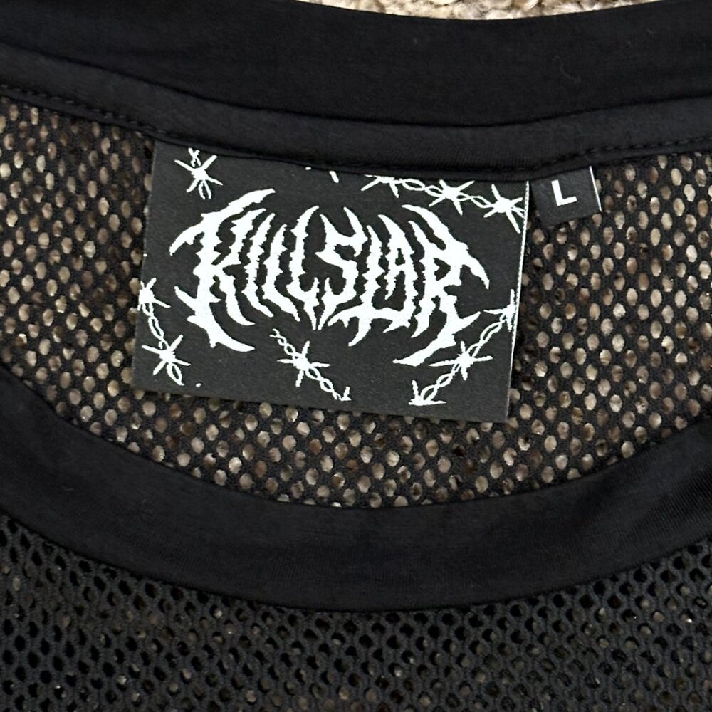 NWOT Killstar Nightrider Dress Witch Tunic Goth Punk Whimsgoth Black & White L - Picture 13 of 14